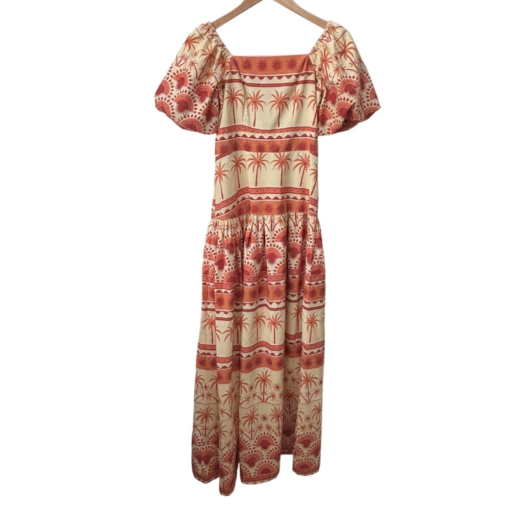 Tropical Print Cotton Blend Maxi Dress - Picture 3 of 11